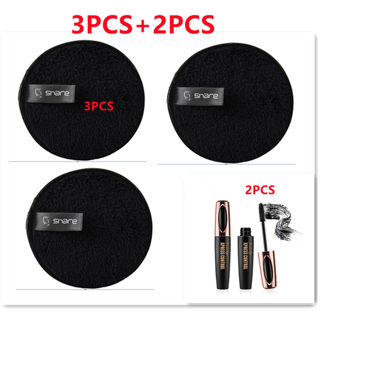 Clear water lazy makeup remover double-sided microfiber suede makeup remover puff