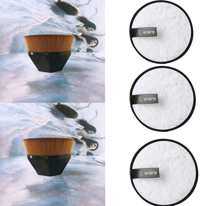 Clear water lazy makeup remover double-sided microfiber suede makeup remover puff