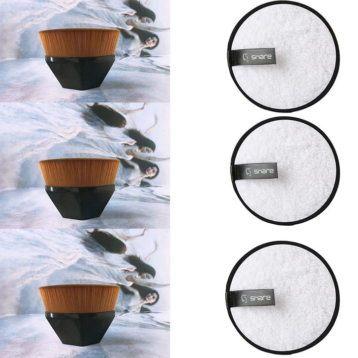 Clear water lazy makeup remover double-sided microfiber suede makeup remover puff