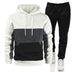 Men's 3 Color Block Hoodie Sportswear Suit - Sentismile
