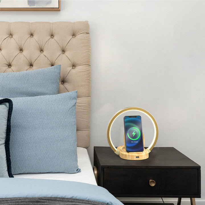 Cargador inalámbrico de lámpara de escritorio LED