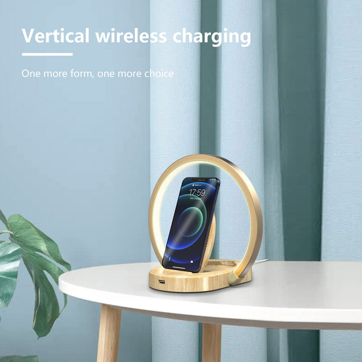 Cargador inalámbrico de lámpara de escritorio LED